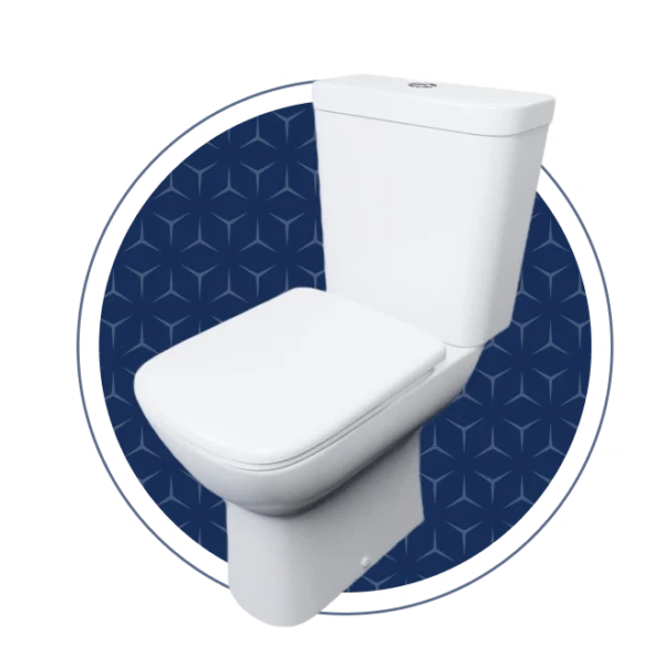 Comfort Square Raised Height CC Dual Flush Box Set with 8001 Soft Close Seat