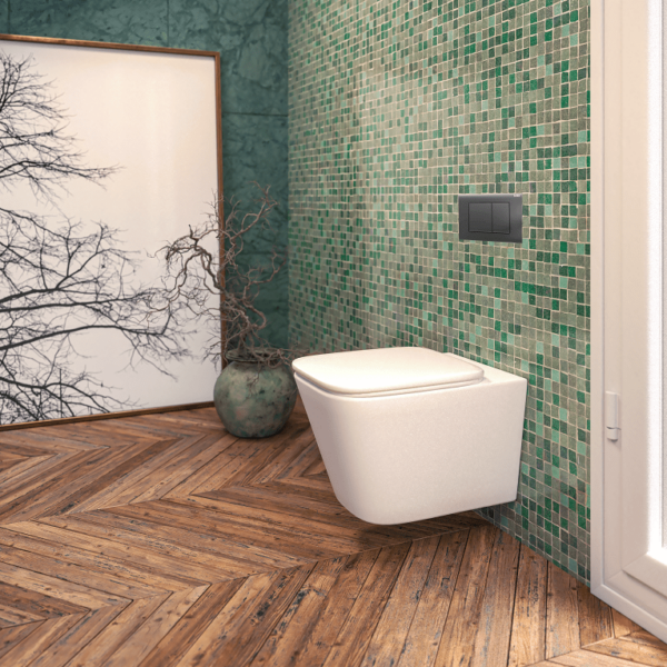 Zambezi Rimless Wall Hung Pan Back Entry with Soft Close Seat - Image 2