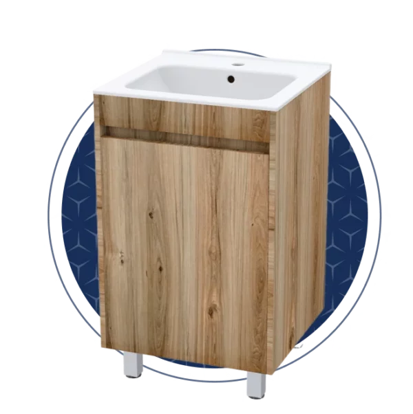 Zara 495mm Floor Standing Sahara Cabinet with Ceramic Basin