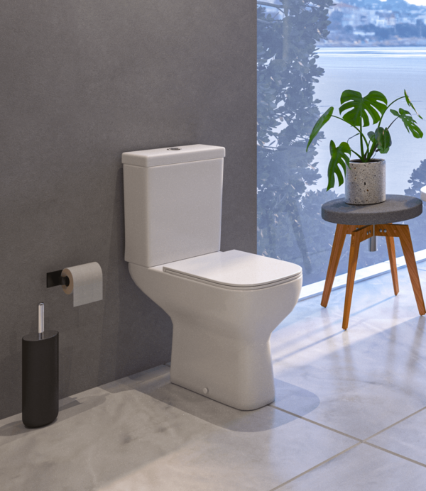 Comfort Square Raised Height CC Dual Flush Box Set with 8001 Soft Close Seat - Image 2